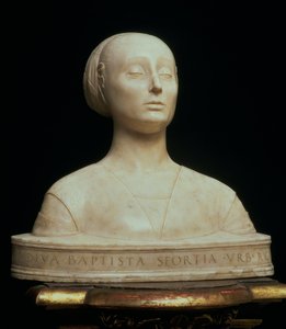 Battista Sforza, Urbino Düşesi büstü, c.1473 (mermer)